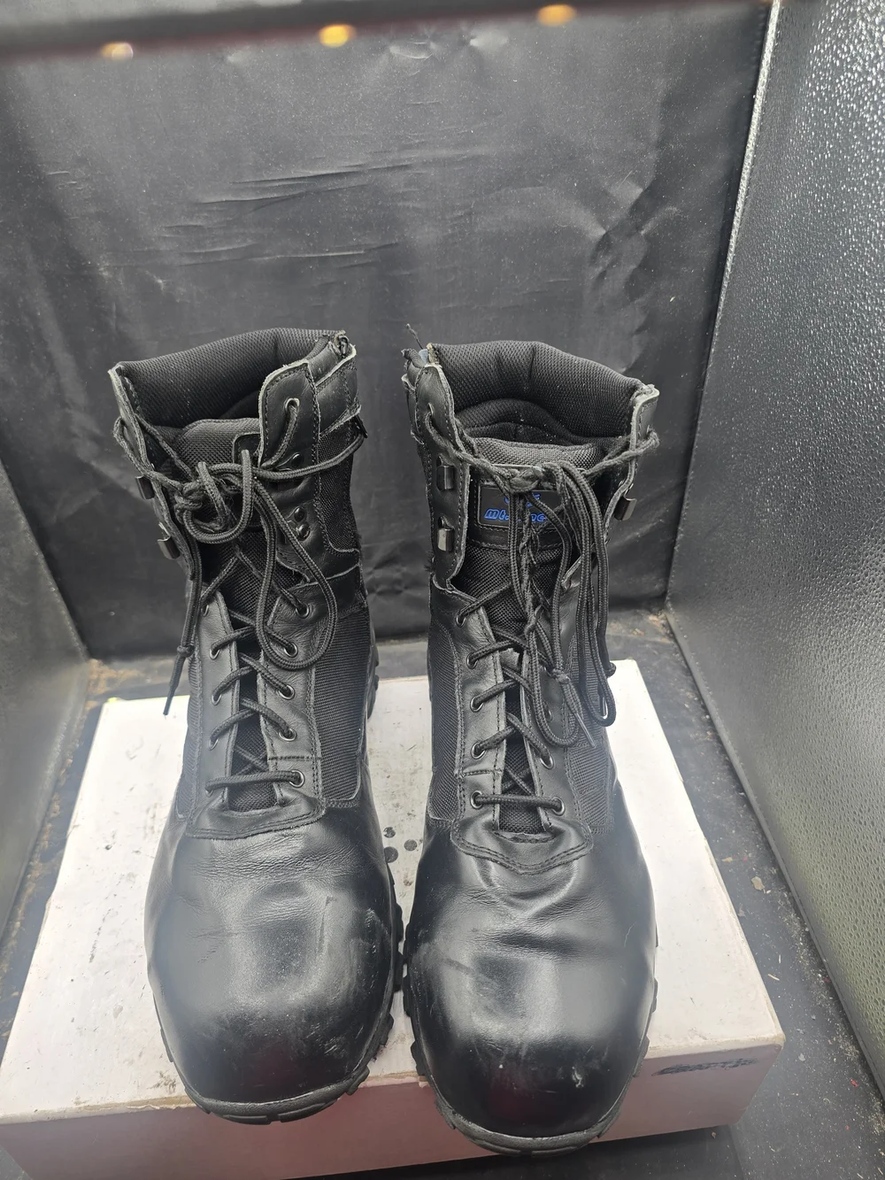 Men's Black Tactical Lace-Up Combat Boots
